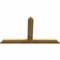 Ekena Millwork Portland Rough Sawn Timber Gable Bracket, Western Red Cedar, 72"W x 42"H x 2"D x 6"F, 14/12 Pitch GBW072X42X0206POR00RWR - alternate 3